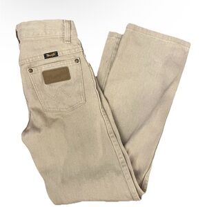 Wrangler boys cowboy cut 10 SLIM tan Beige Jeans NEW WITHOUT TAGS